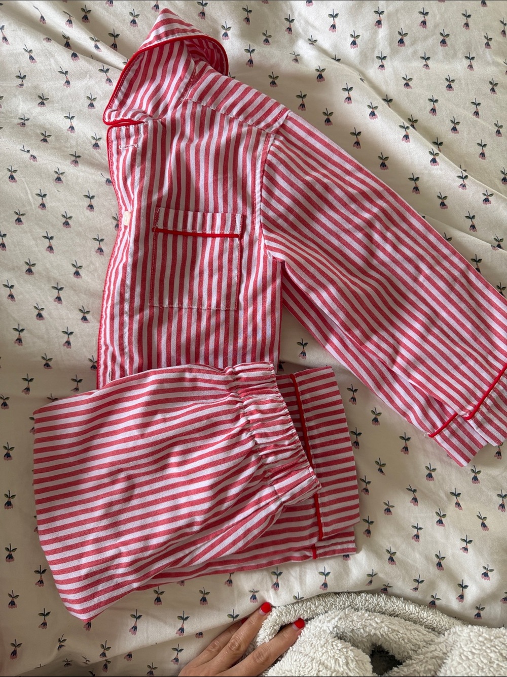 Crewcuts Red and White Striped Kids Pajama Set